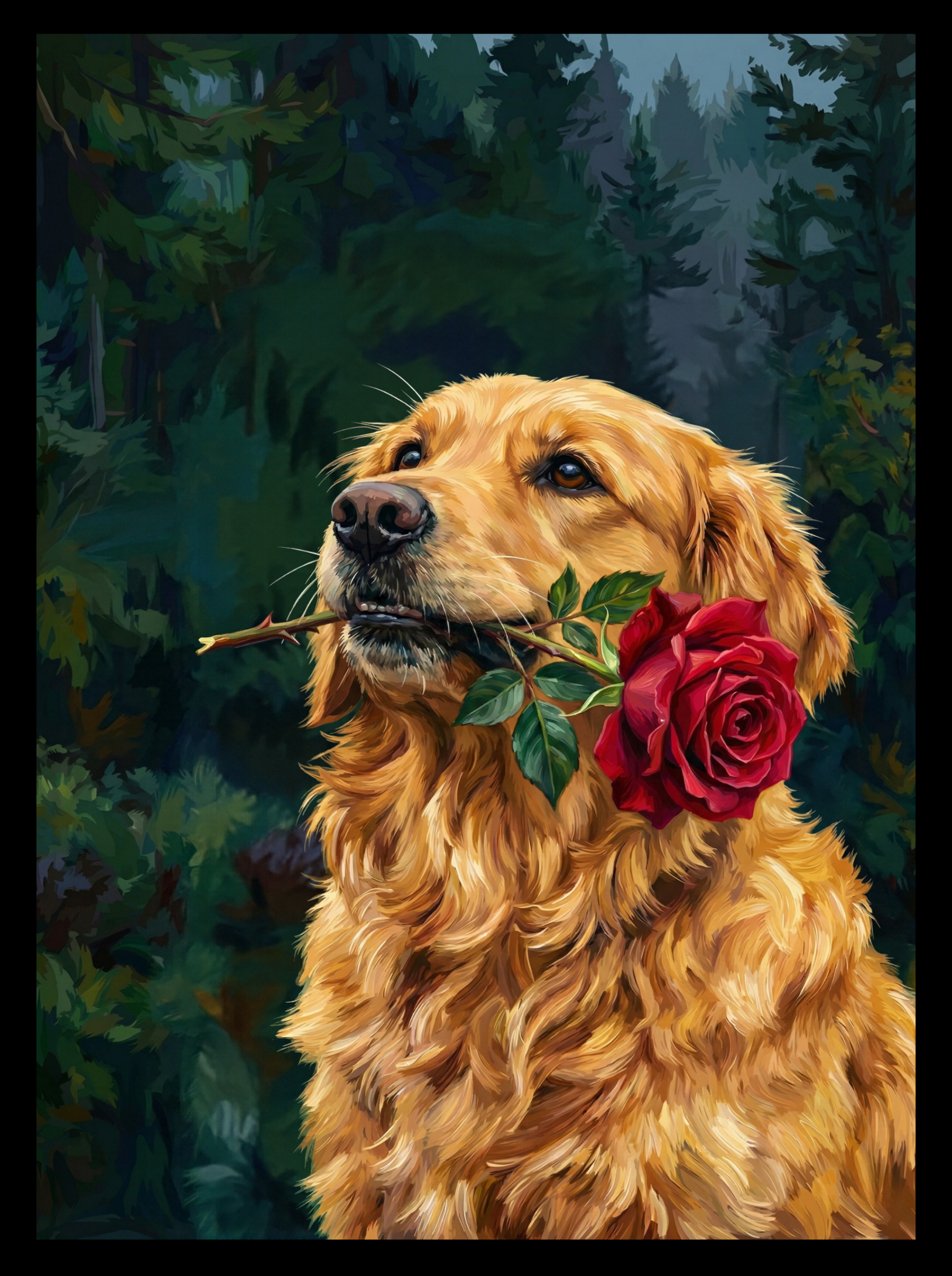 Romantic Pup portrait