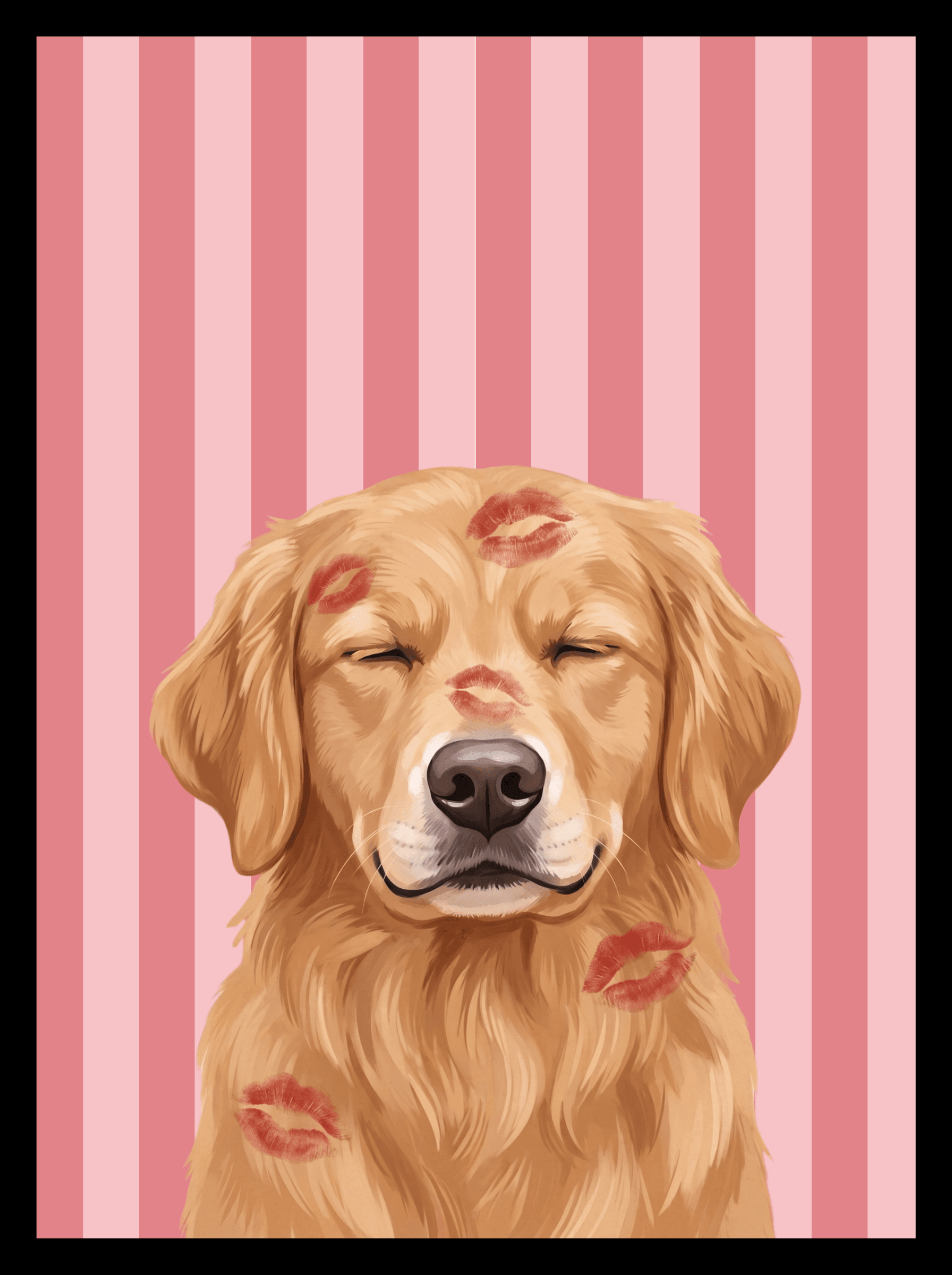 Kissed Pet Portrait portrait
